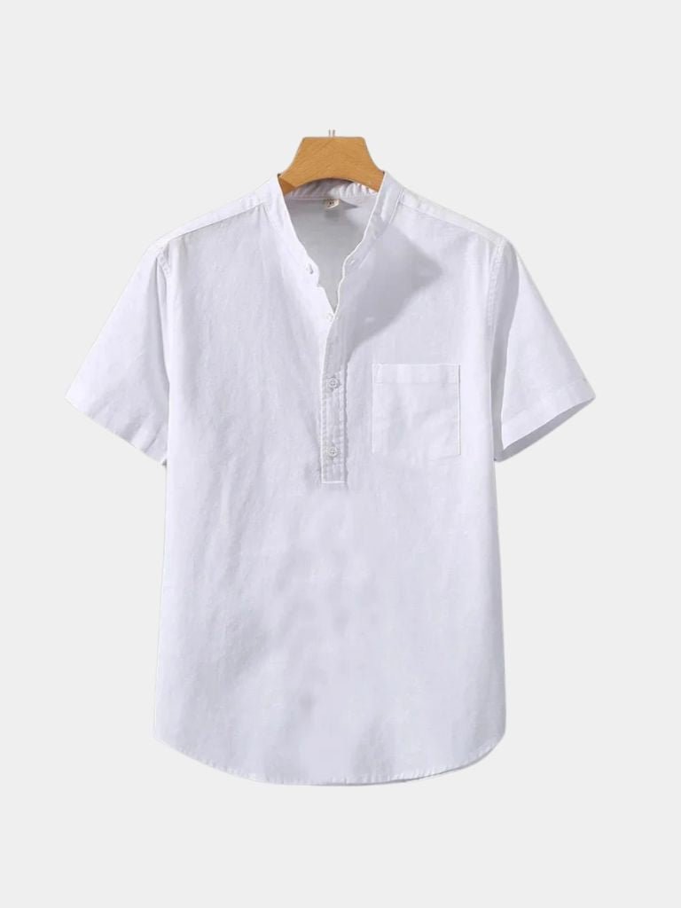 White Wellspring Linen T-Shirt - Areistore
