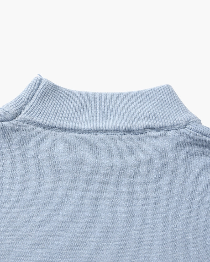 Essential Ribbed Mock Neck Sweater - Areistore