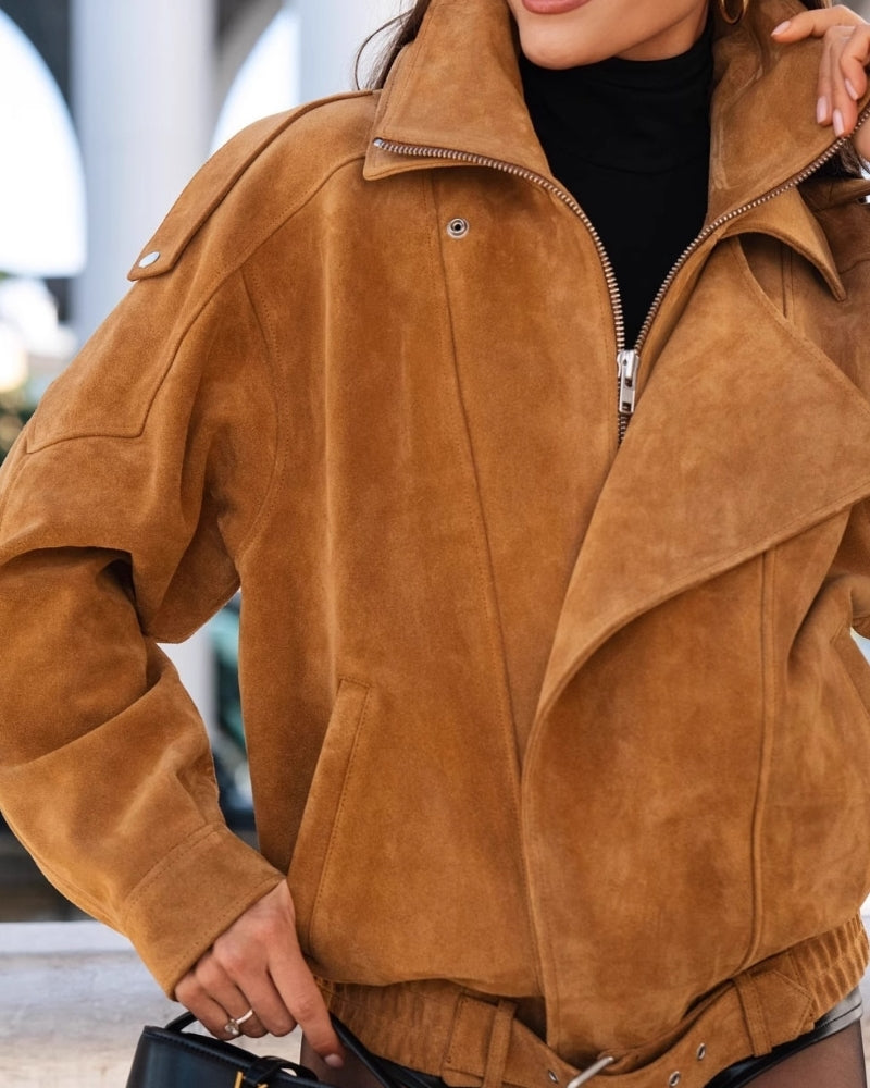 Vintage Suede Drape Jacket - Areistore