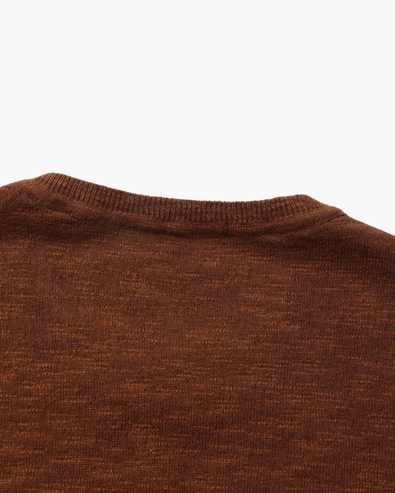 Linen Cotton Essential Crewneck - Areistore