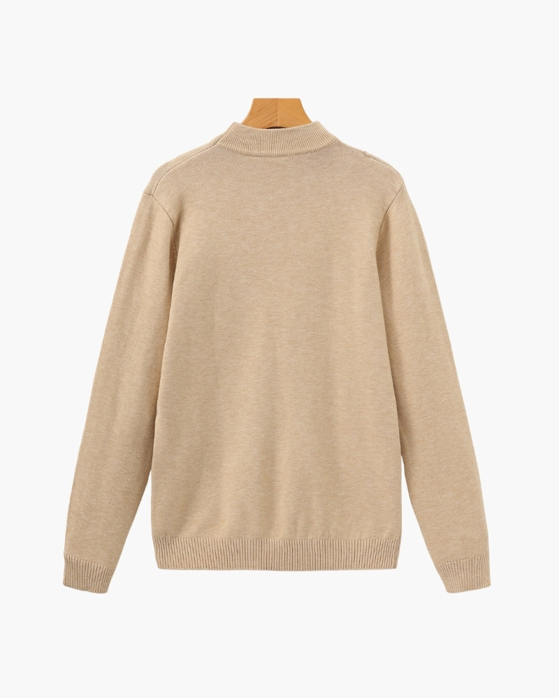 Essential Ribbed Mock Neck Sweater - Areistore