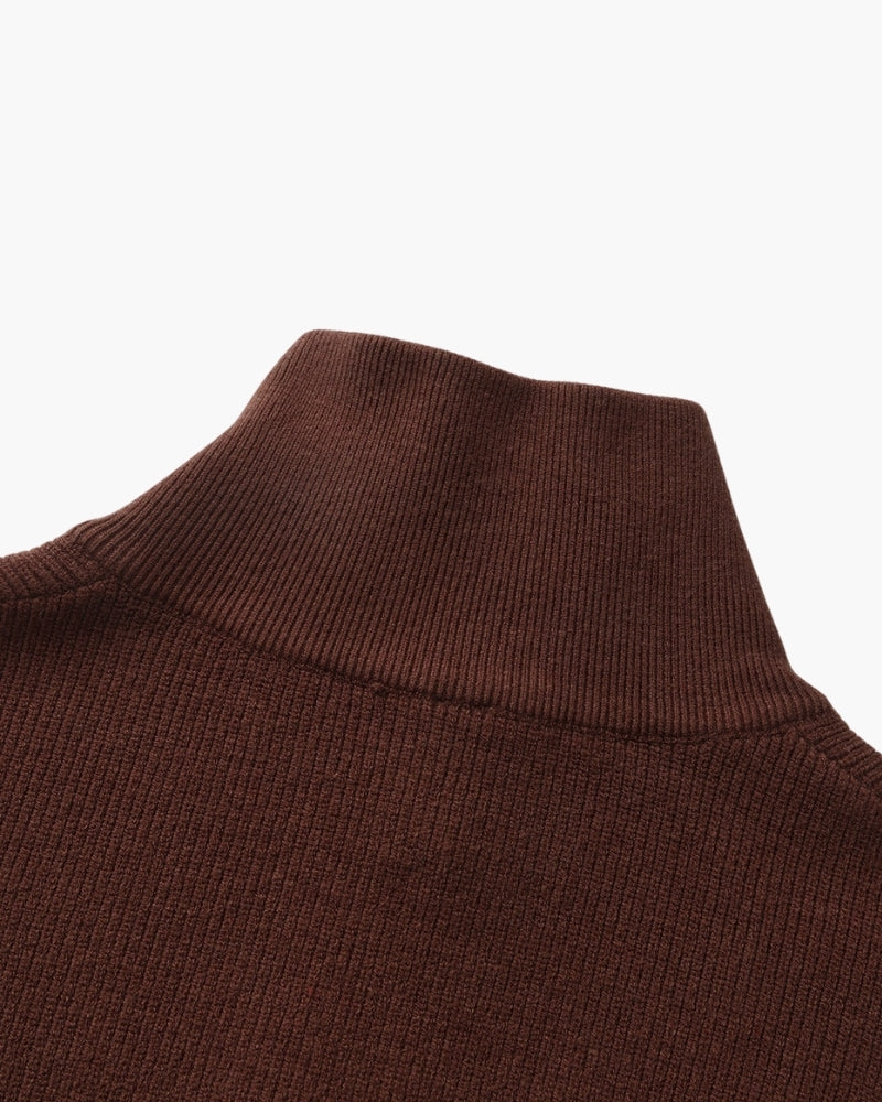 Refined Half-Zip Knit Pullover - Areistore