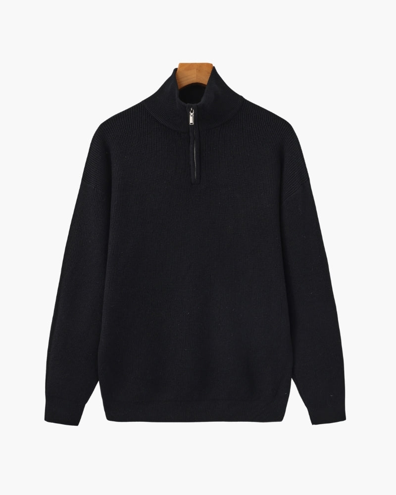 Refined Half-Zip Knit Pullover - Areistore