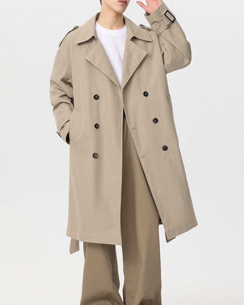 Classic Double-Breasted Trench Coat - Areistore