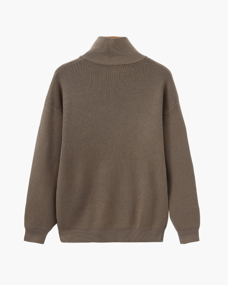 Refined Half-Zip Knit Pullover - Areistore