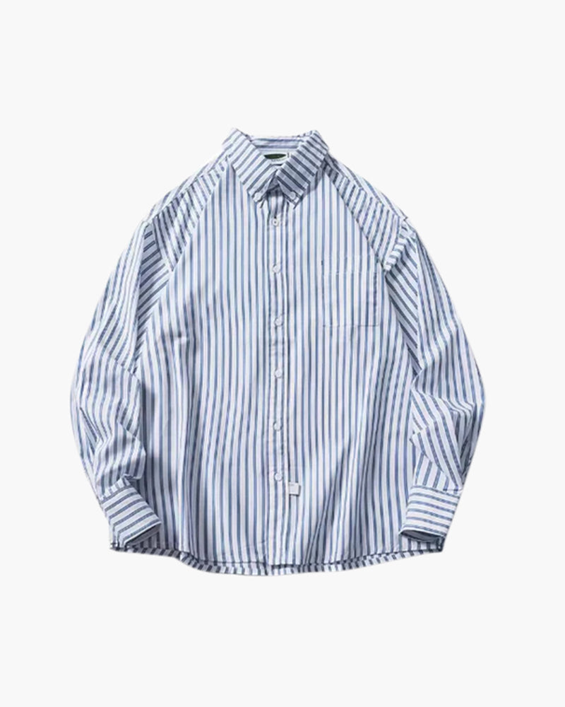 Oversized Striped Shirt - Areistore