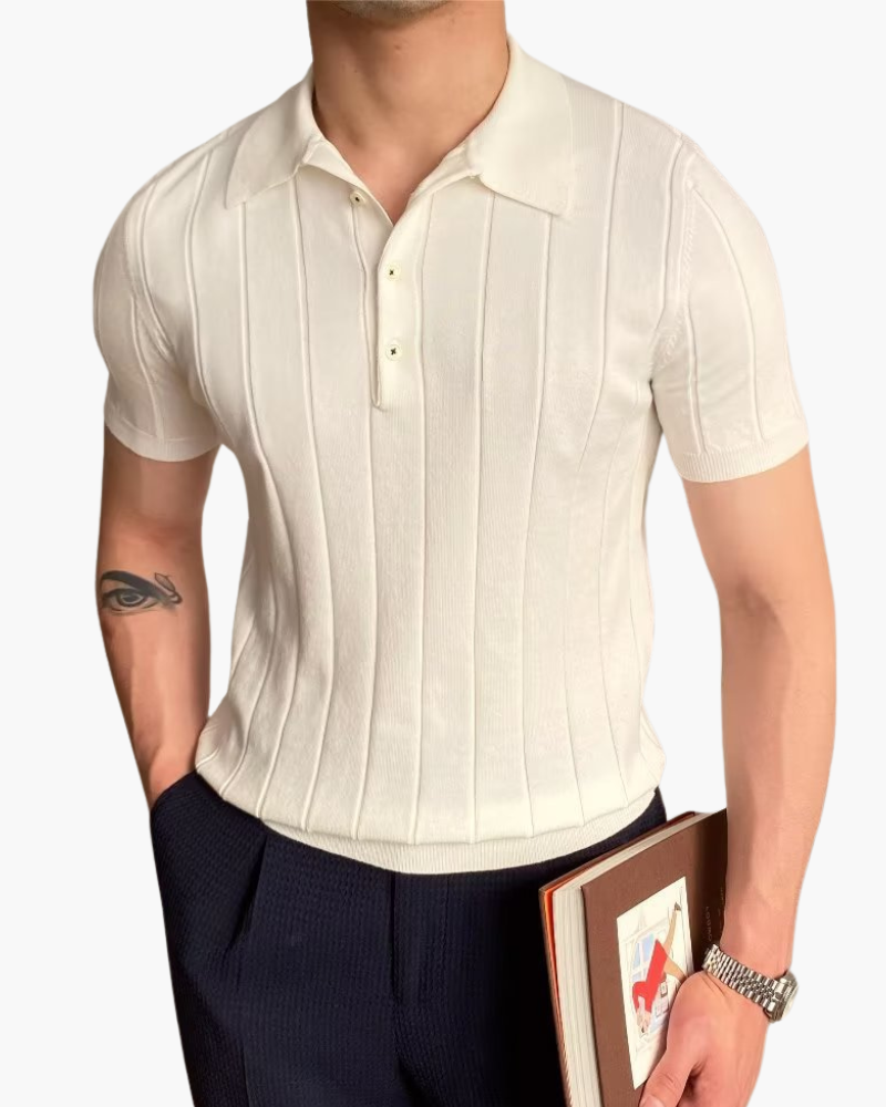 Cannes Ribbed Cotton Polo - Areistore