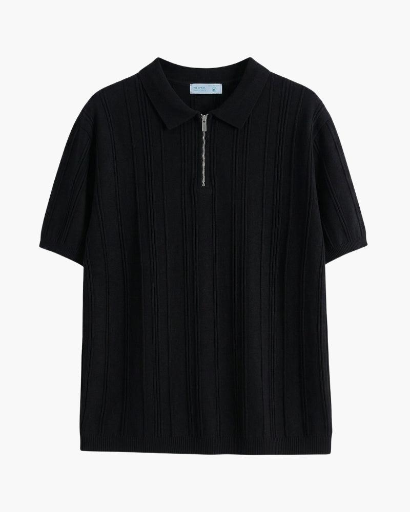 Signature Zip-Up Polo - Areistore