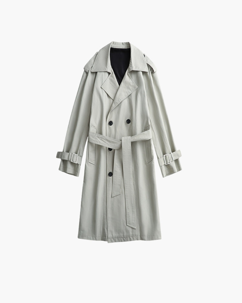 Classic Double-Breasted Trench Coat - Areistore