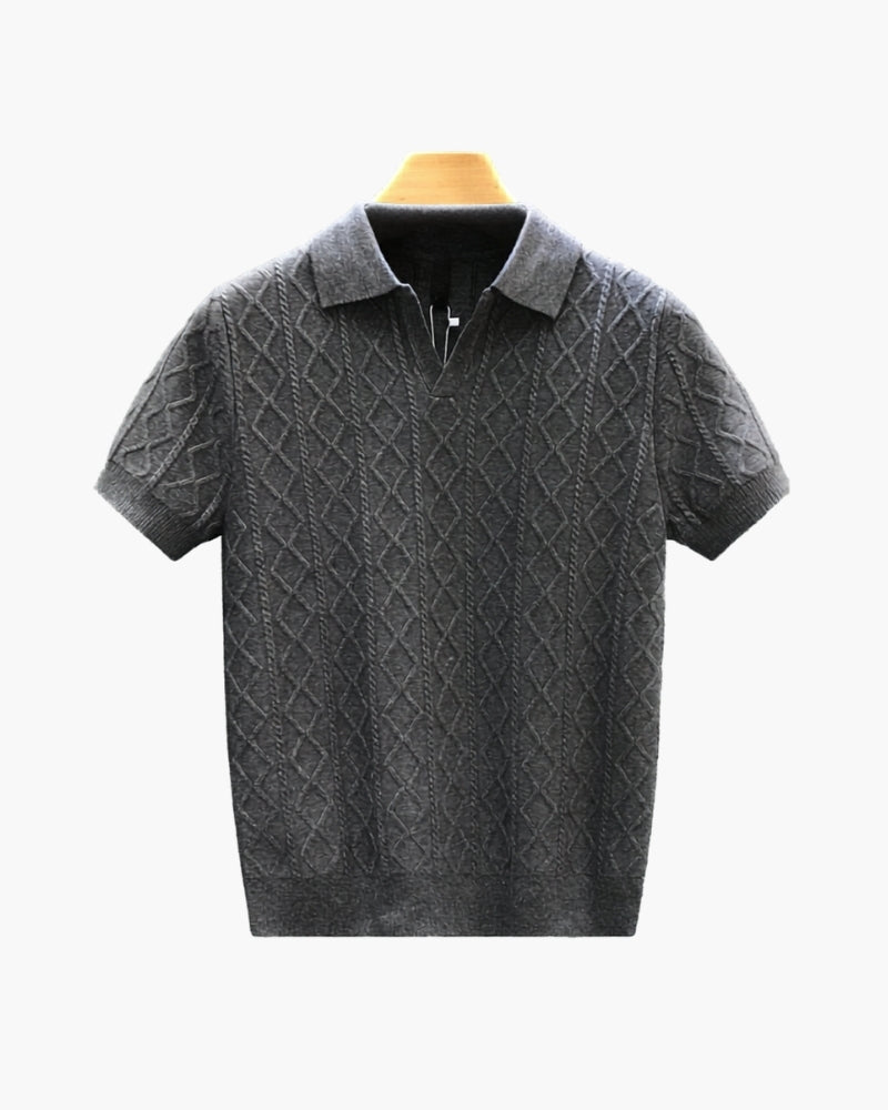 Signature Textured Knit Polo - Areistore
