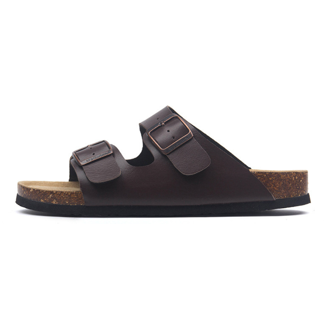 Leather Birken Sandal - Brown | Areistore