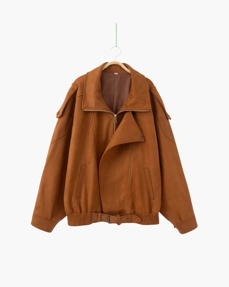 Vintage Suede Drape Jacket - Areistore