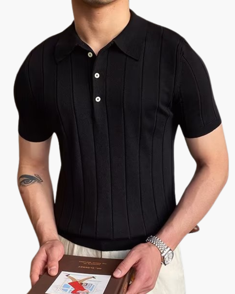Cannes Ribbed Cotton Polo - Areistore