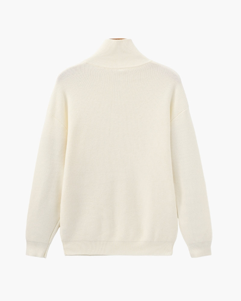 Refined Half-Zip Knit Pullover - Areistore