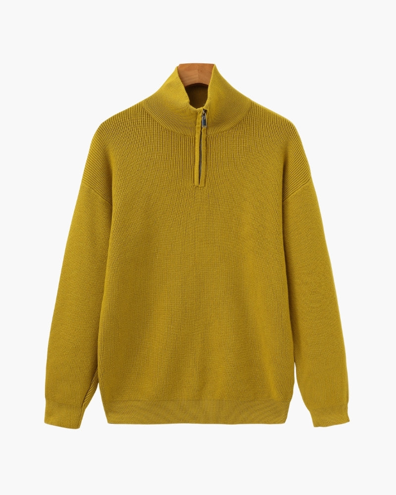 Refined Half-Zip Knit Pullover - Areistore