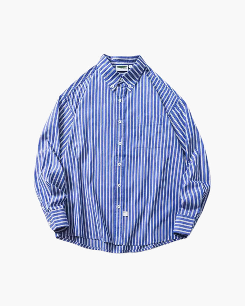 Oversized Striped Shirt - Areistore