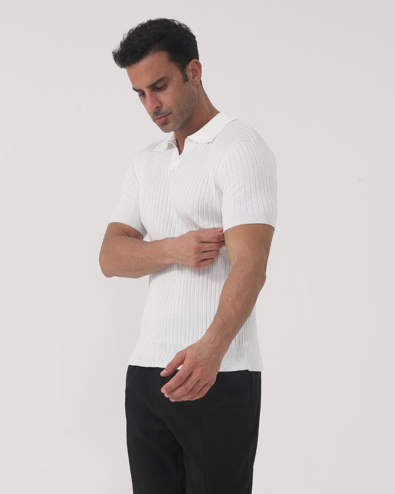 Florence - Ribbed Cotton Polo - Areistore