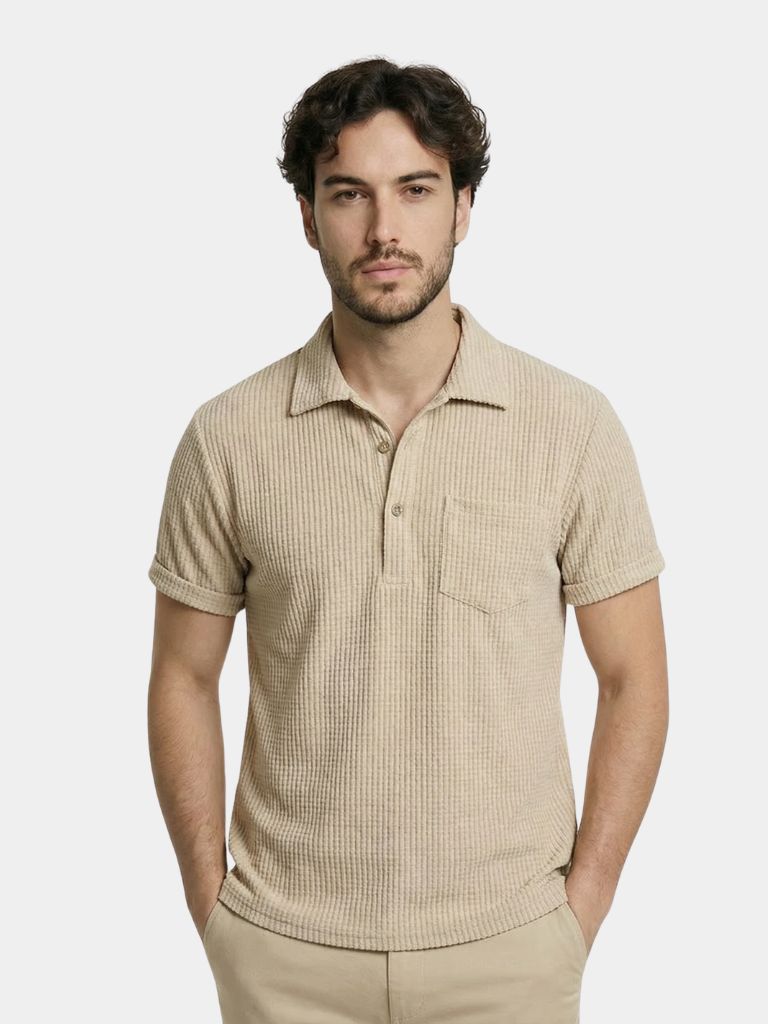 Textured Short Sleeve Shirt - Areistore