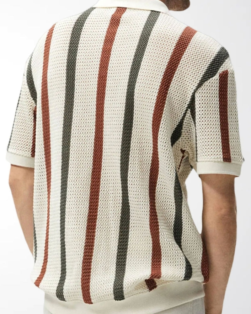 Resort Knit Stripe Polo - Areistore