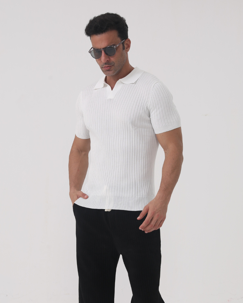 Florence - Ribbed Cotton Polo - Areistore
