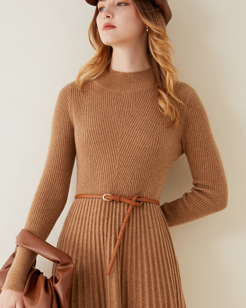 Pure Cashmere Flare Dress - Areistore