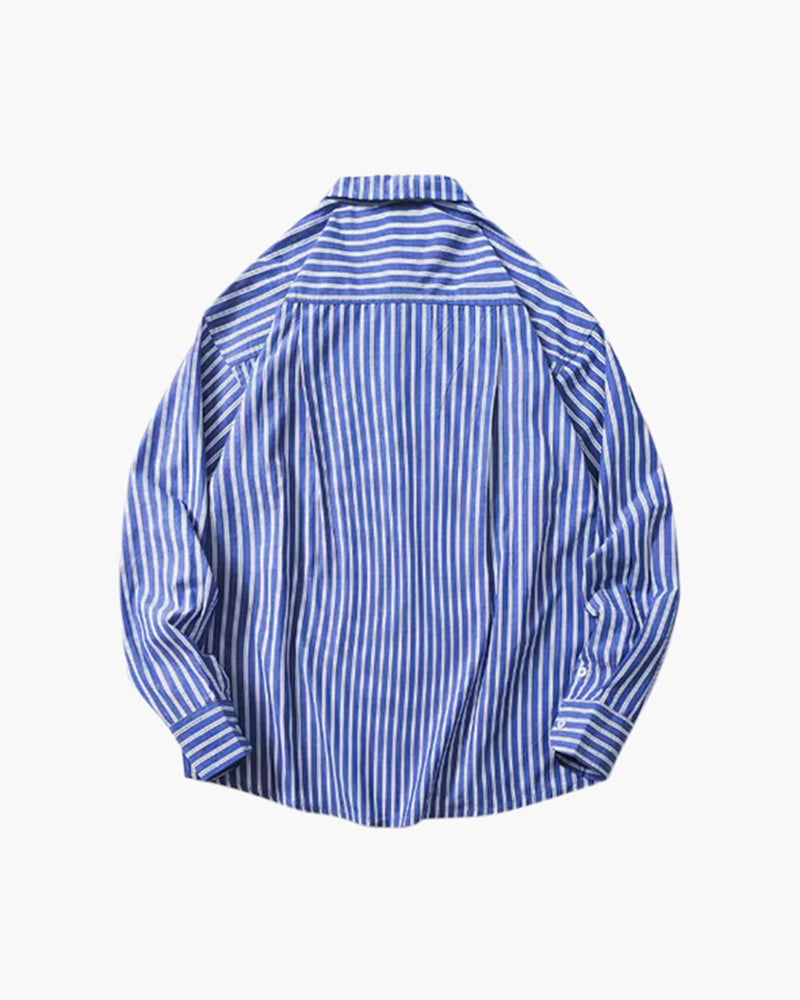 Oversized Striped Shirt - Areistore