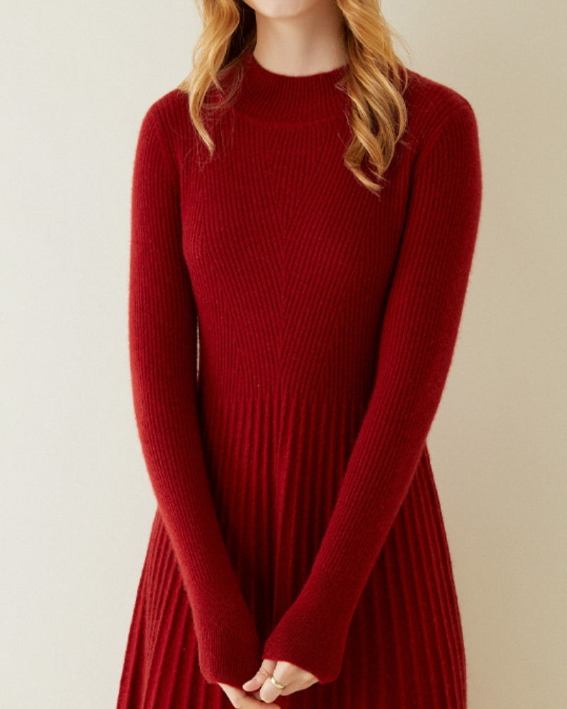 Pure Cashmere Flare Dress - Areistore