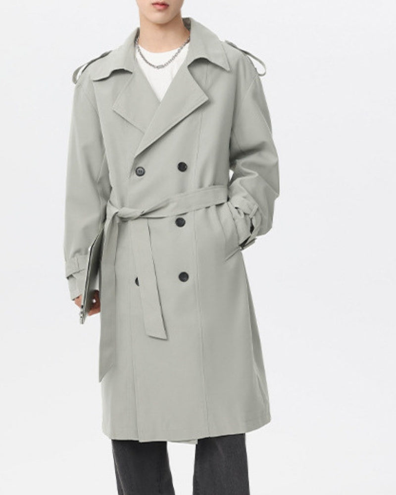 Classic Double-Breasted Trench Coat - Areistore