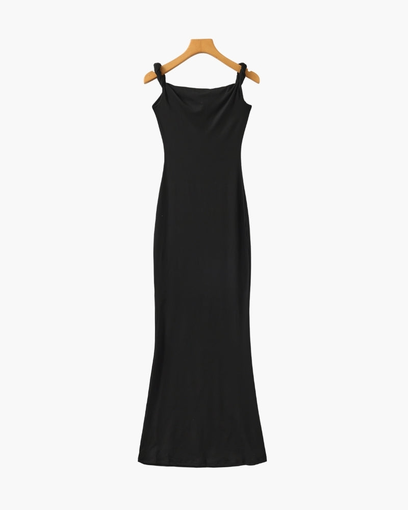 One-Shoulder Bodycon Long Dress - Areistore