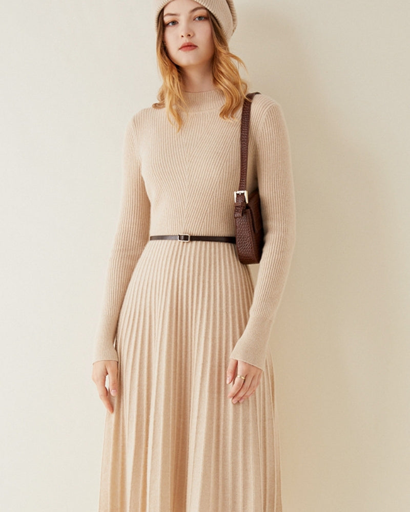 Pure Cashmere Flare Dress - Areistore