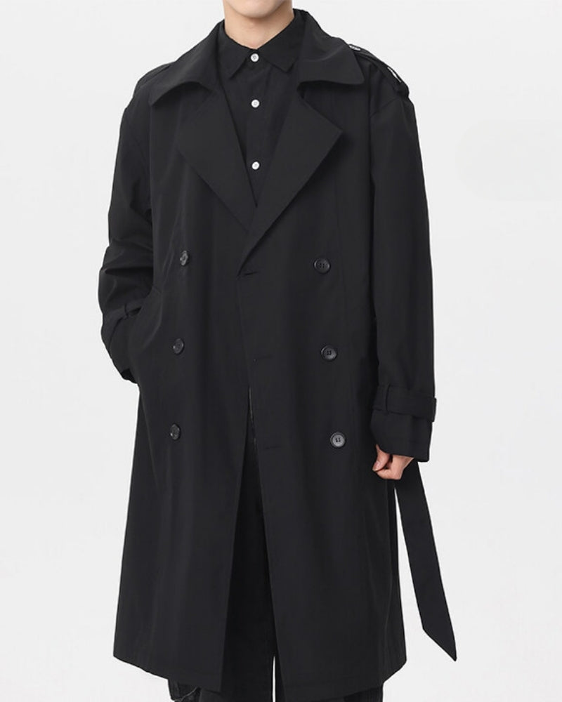 Classic Double-Breasted Trench Coat - Areistore