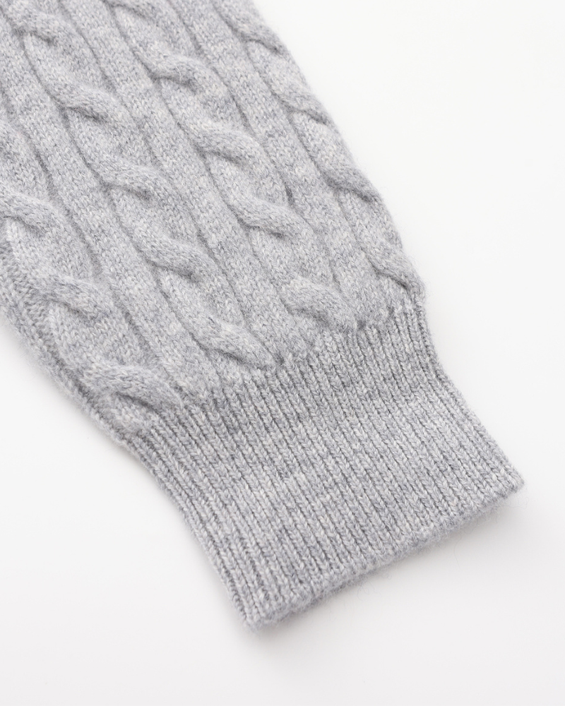 100% Cashmere Woven Half Zip - Areistore