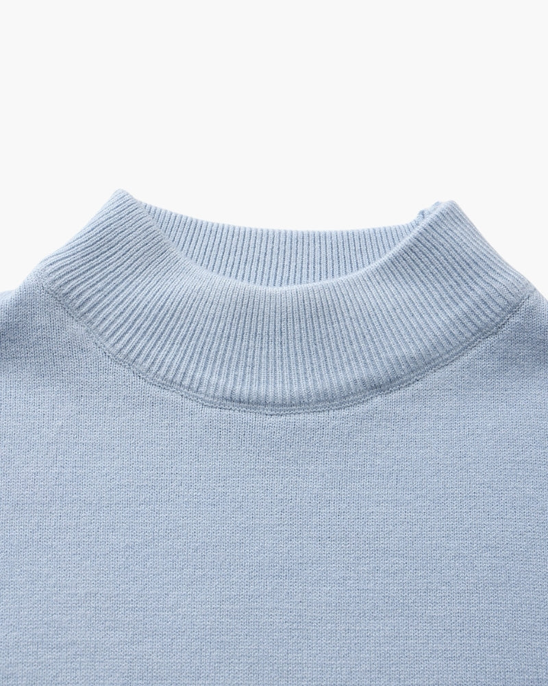 Essential Ribbed Mock Neck Sweater - Areistore