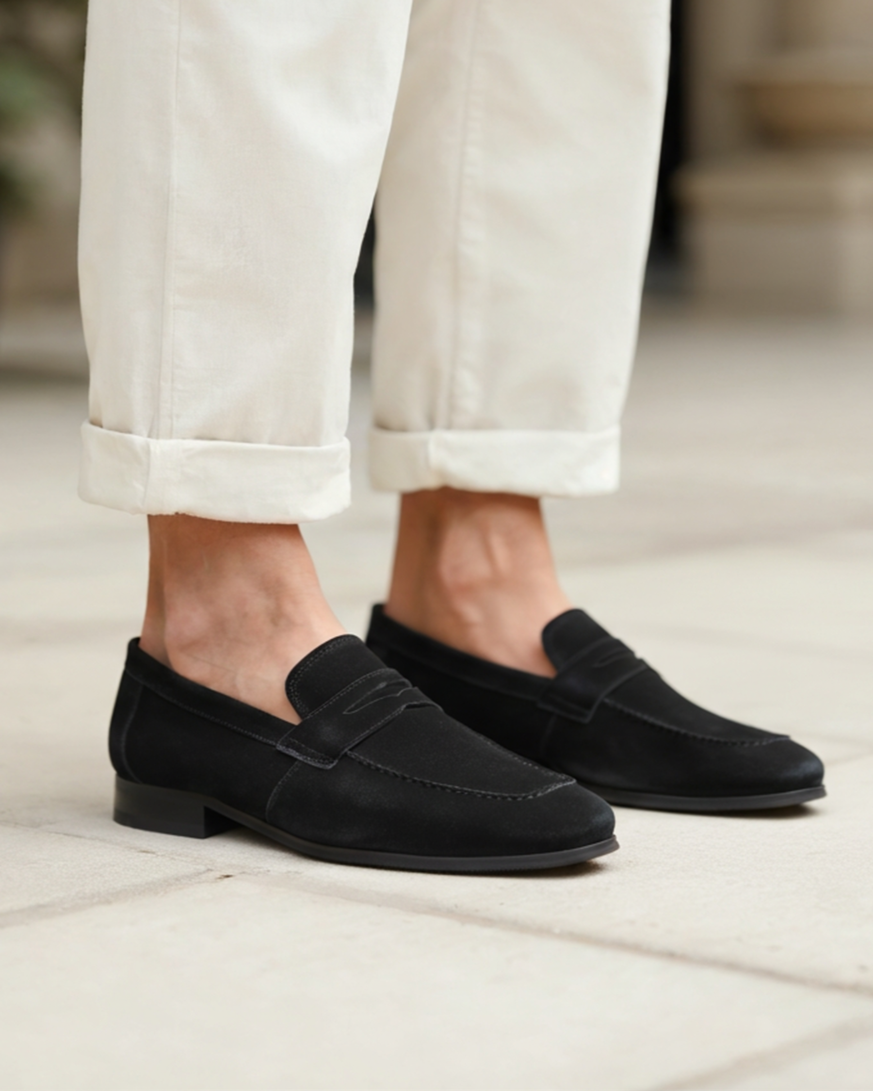 Suede Penny Loafers - Areistore