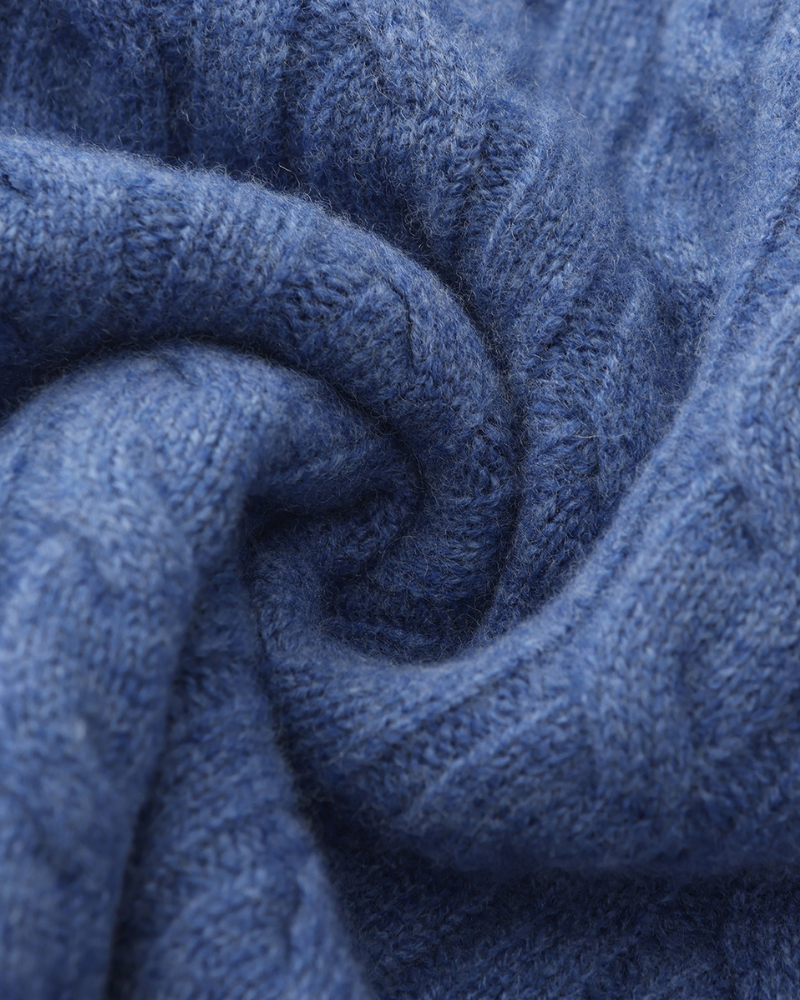 100% Cashmere Woven Half Zip - Areistore