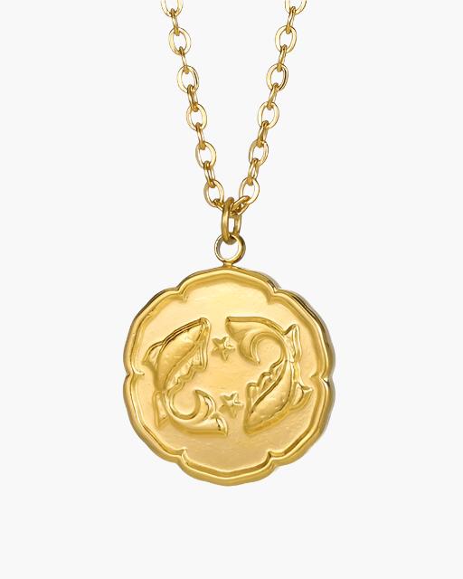 Zodiac Sign Necklace - Gold - Areistore