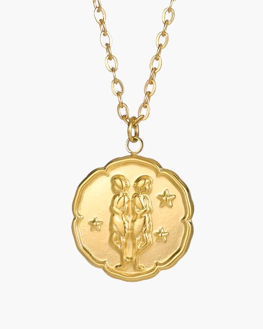 Zodiac Sign Necklace - Gold - Areistore