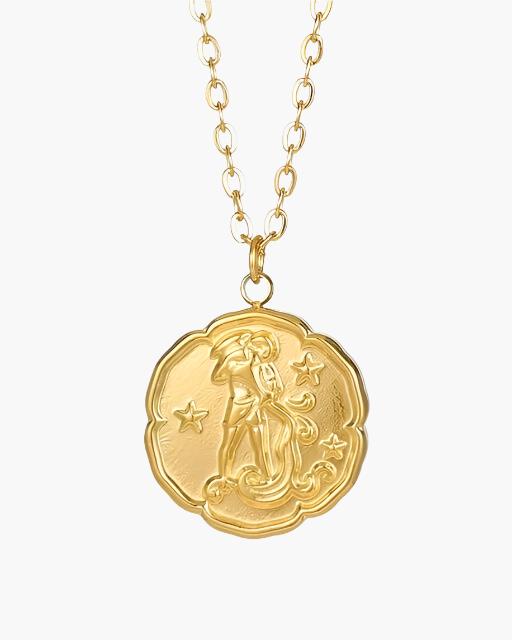 Zodiac Sign Necklace - Gold - Areistore