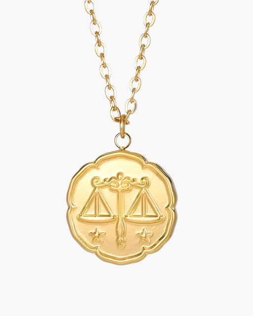 Zodiac Sign Necklace - Gold - Areistore