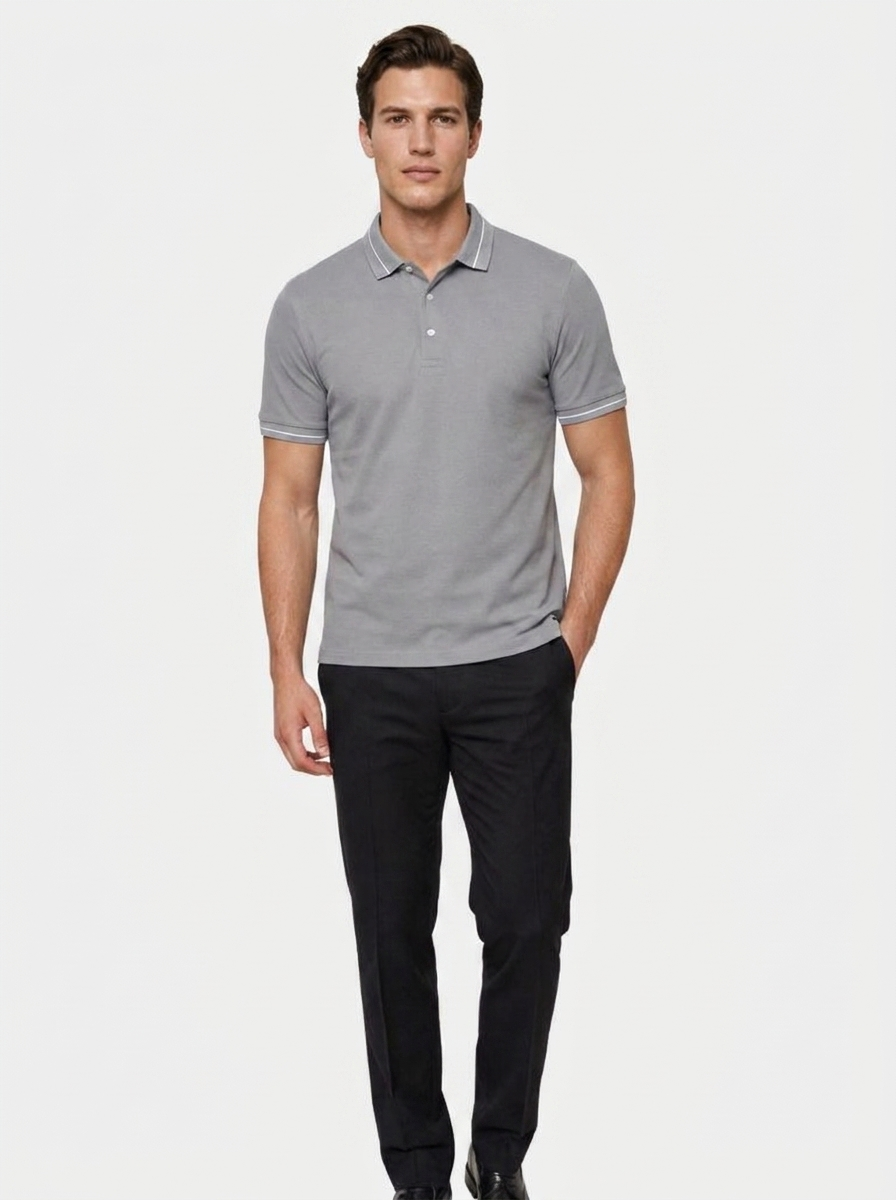 Steel Grey Polo - Areistore