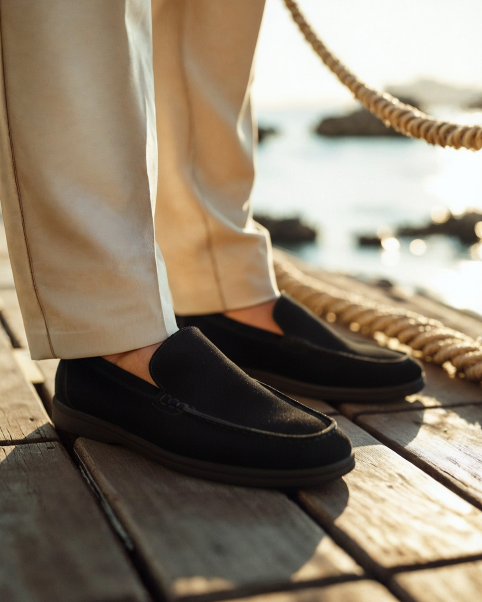 Premium Suede Loafers - Black Soles - Areistore