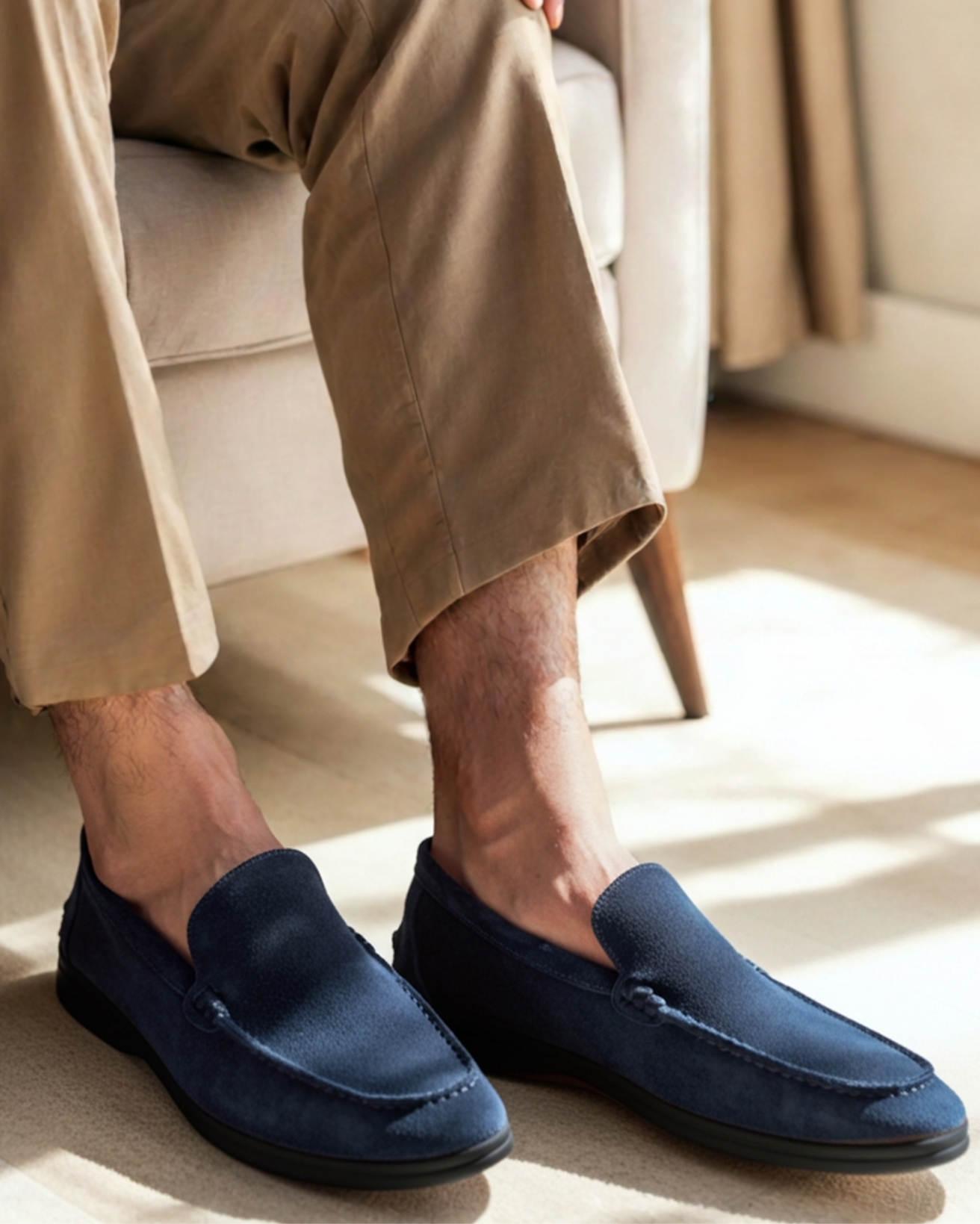 Premium Suede Loafers - Black Soles - Areistore
