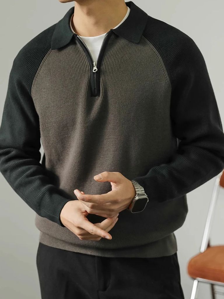 Raglan Quarter Zip Sweater - Areistore