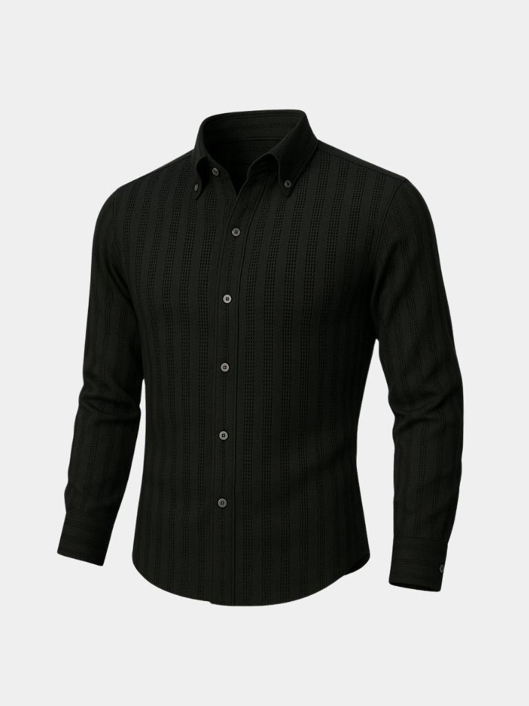 Striped Button Down Seersucker Shirt - Areistore