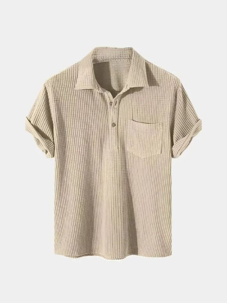 Textured Short Sleeve Shirt - Areistore