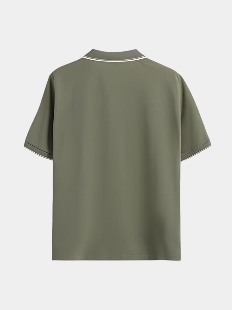 Timeless Black V-Neck Polo - Areistore