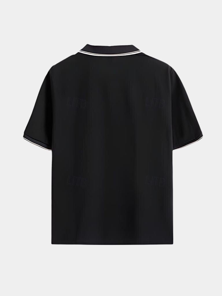 Timeless Black V-Neck Polo - Areistore