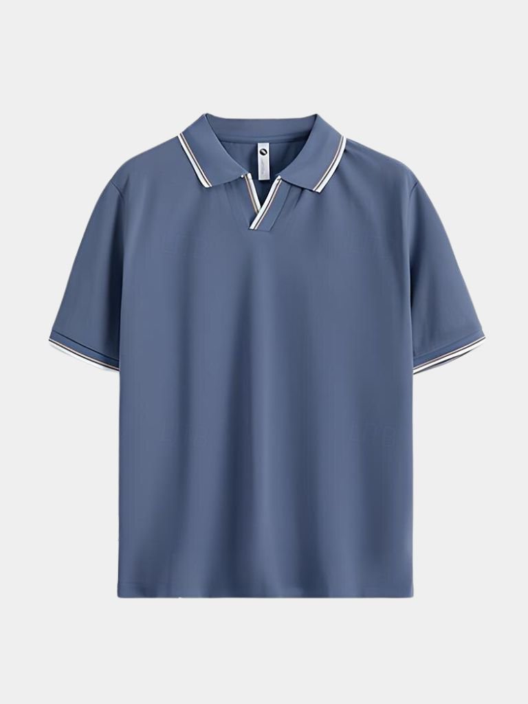 Timeless Black V-Neck Polo - Areistore