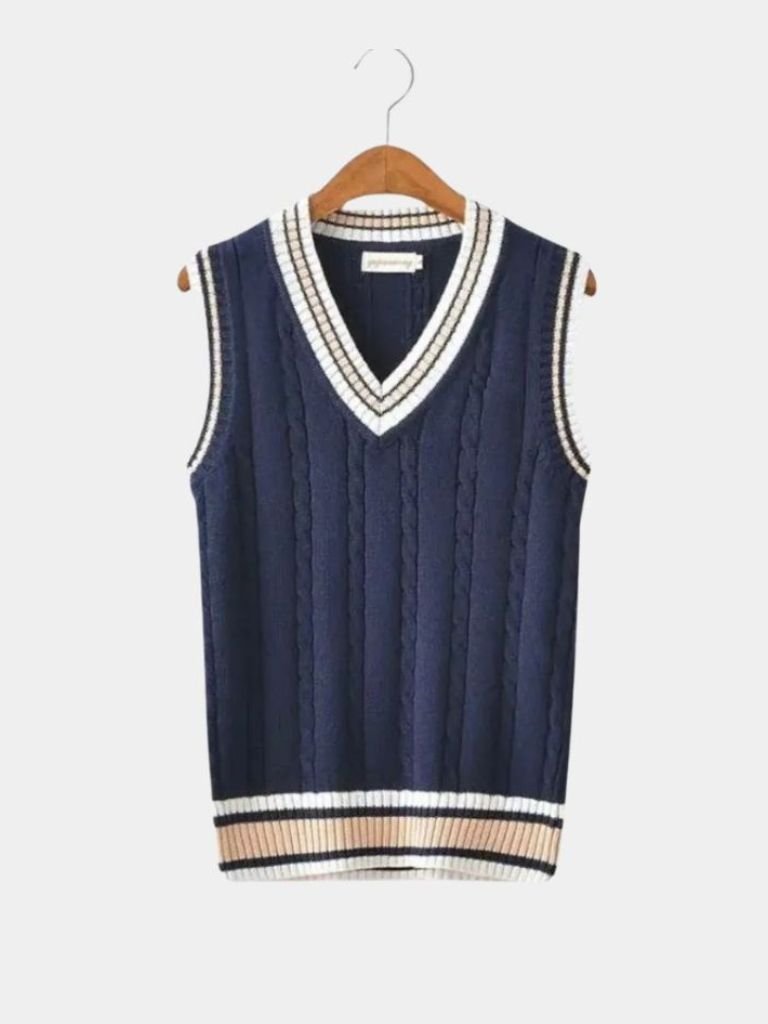 V Neck Elegant Knit Vest - Areistore