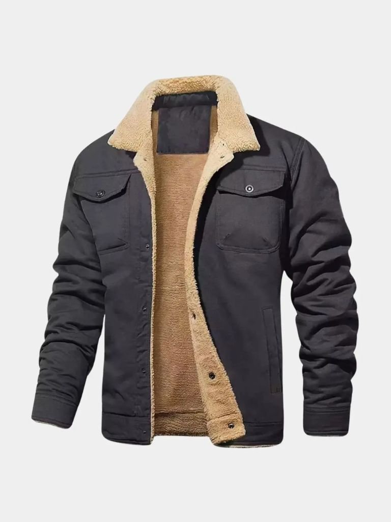 Vintage Fleece Bomber Jacket - Areistore